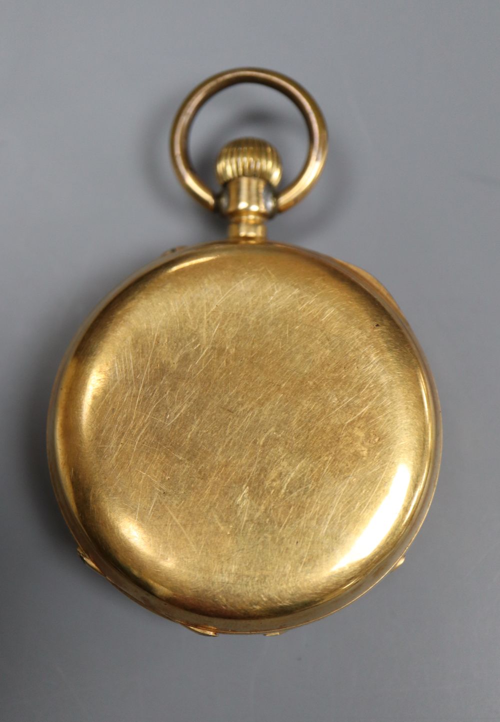 A continental 18k keyless open face pocket watch, (a.f.),